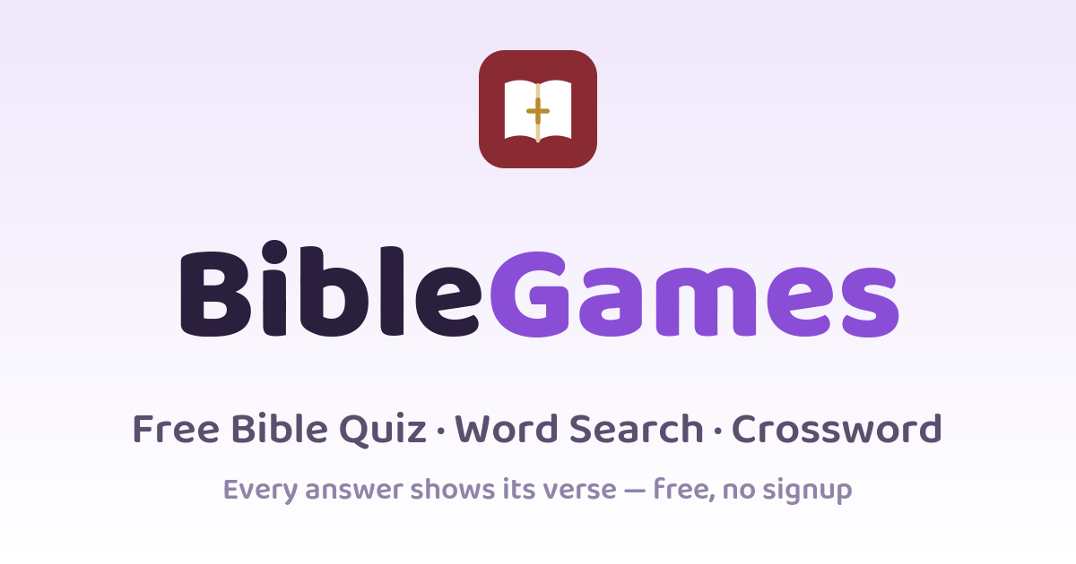 Bible Games — Free Bible Quiz, Word Search & Crossword
